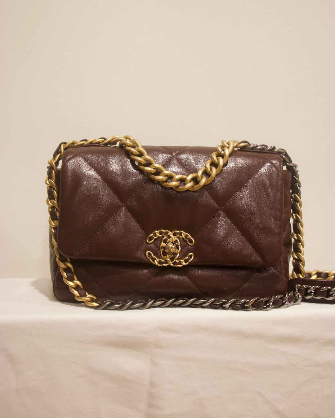 Chanel 19 Bordeaux Small Lambskin Flap Bag