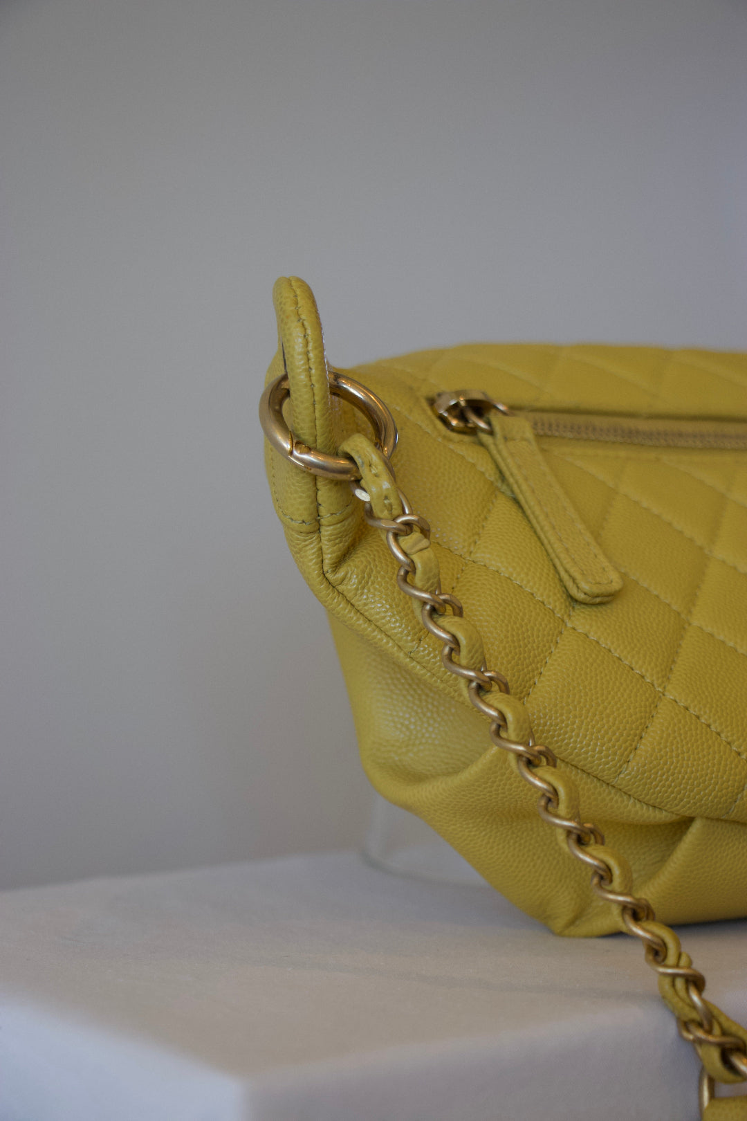 Chanel Filigree Wallet on Chain Yellow chain