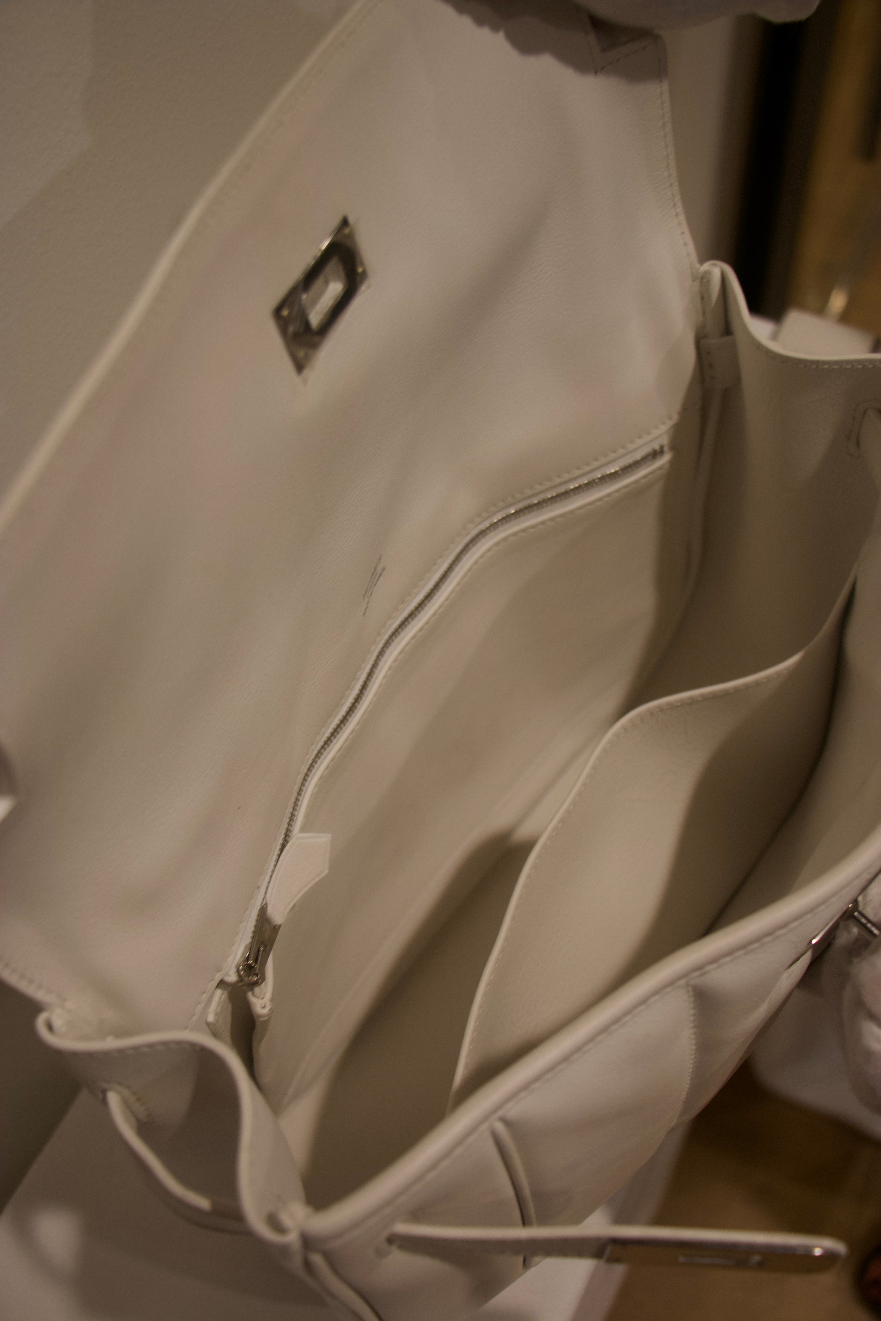 Hermes Swift Sac Berline 28 Cream Interior