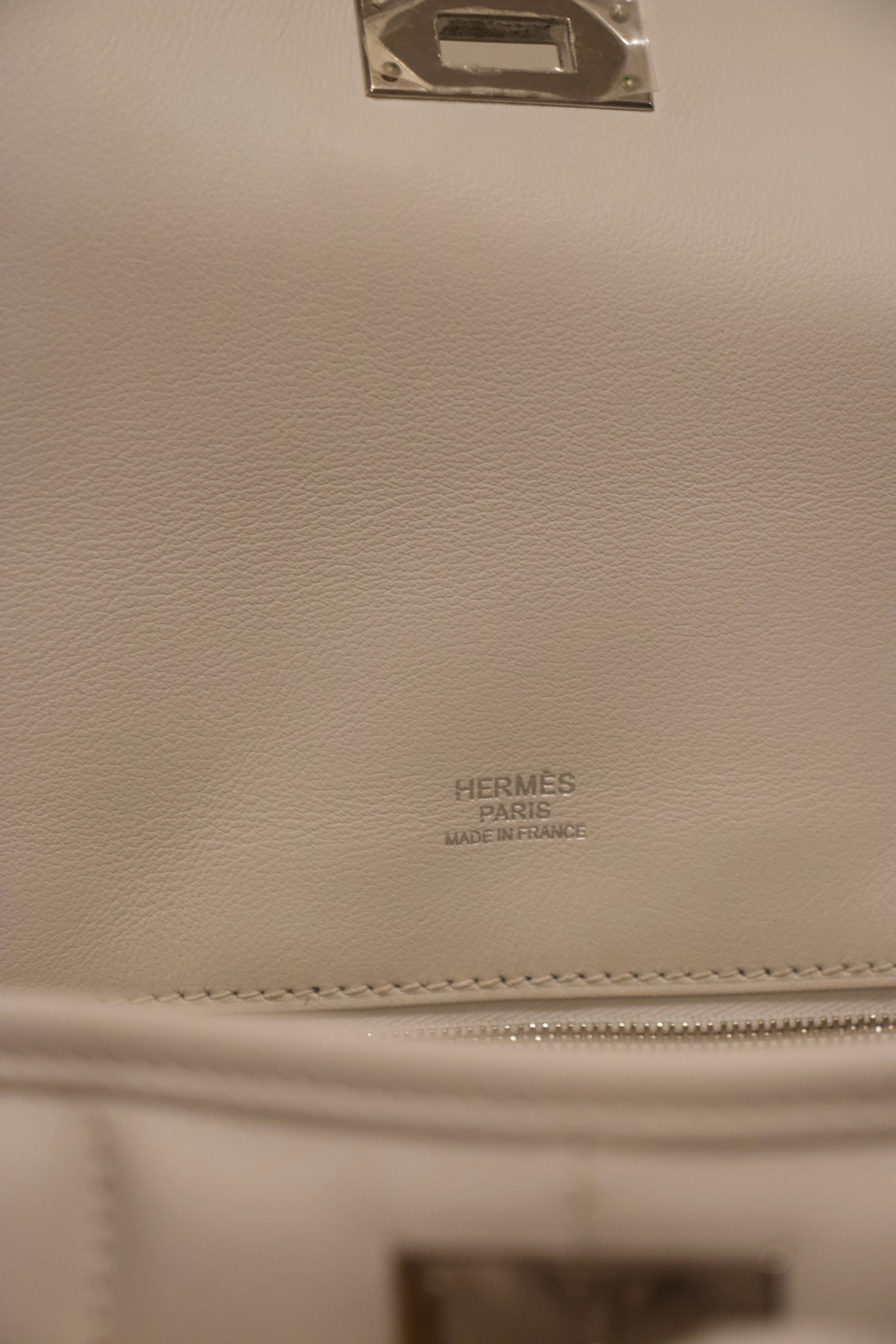 Hermes Swift Sac Berline 28 Cream Stamp
