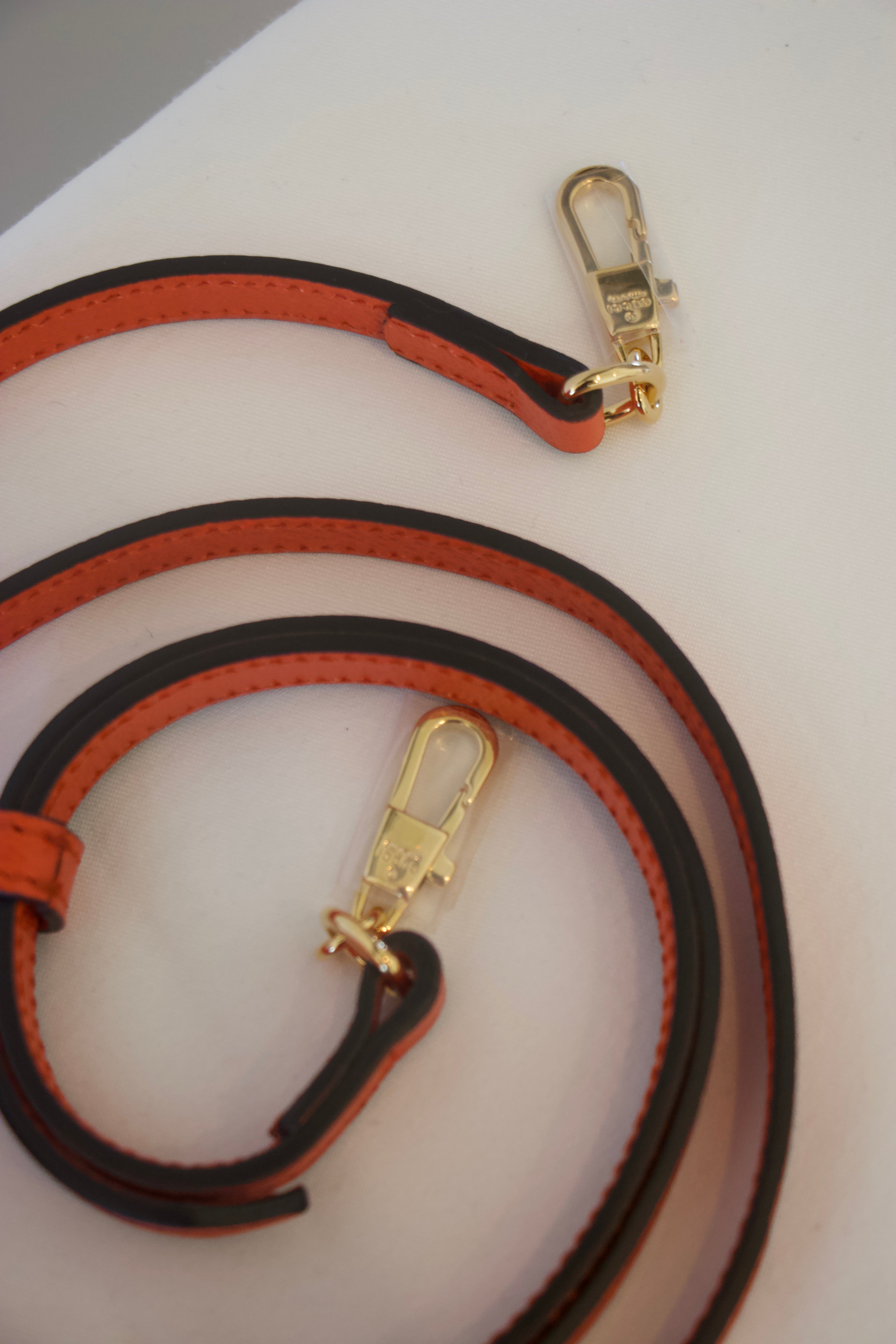 Gucci Orange Textured Dollar Calfskin Mini Diana Strap