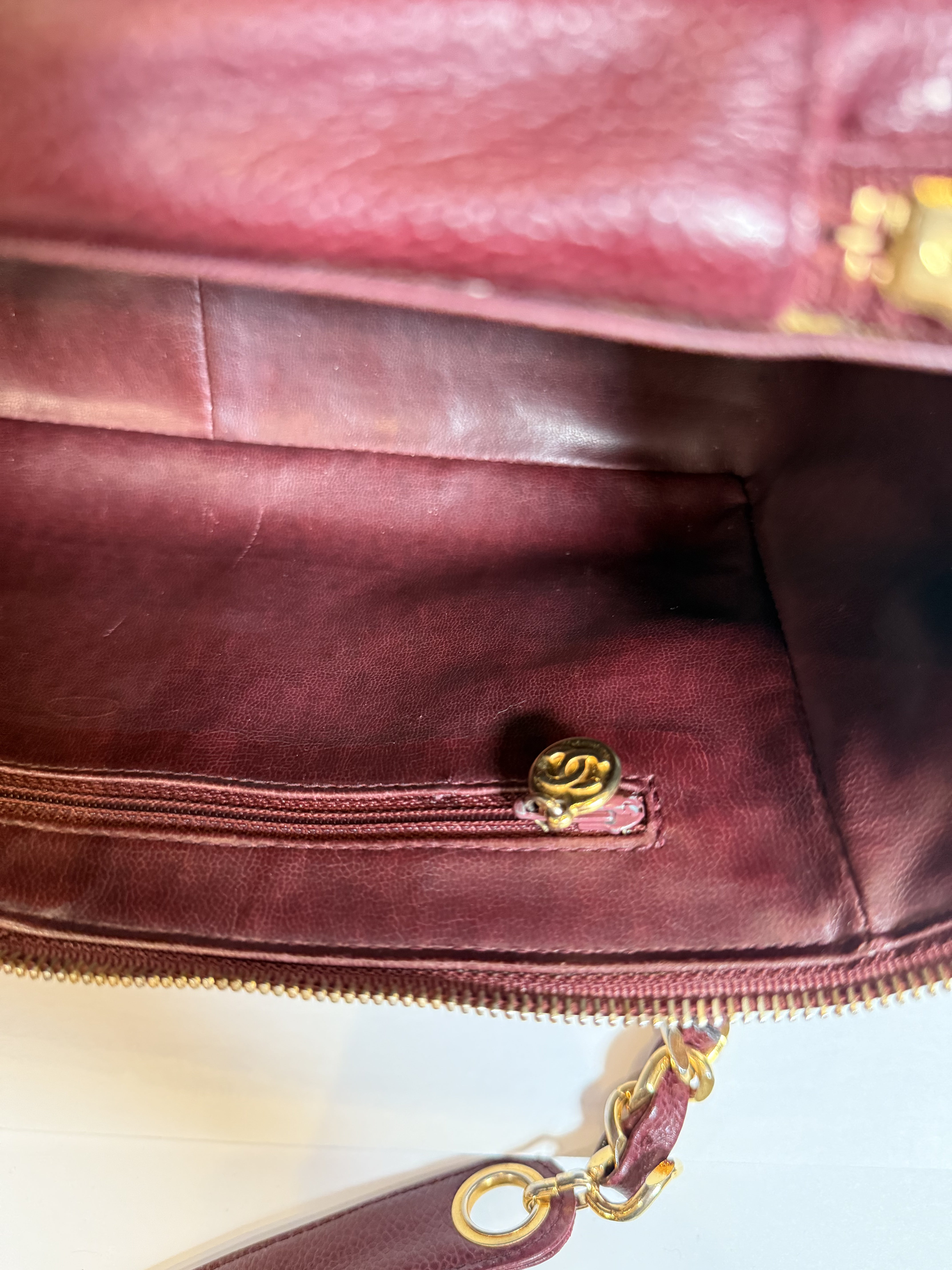 Chanel Vintage Caviar Leather Vanity Bag with 24K Gold Plated Hardware