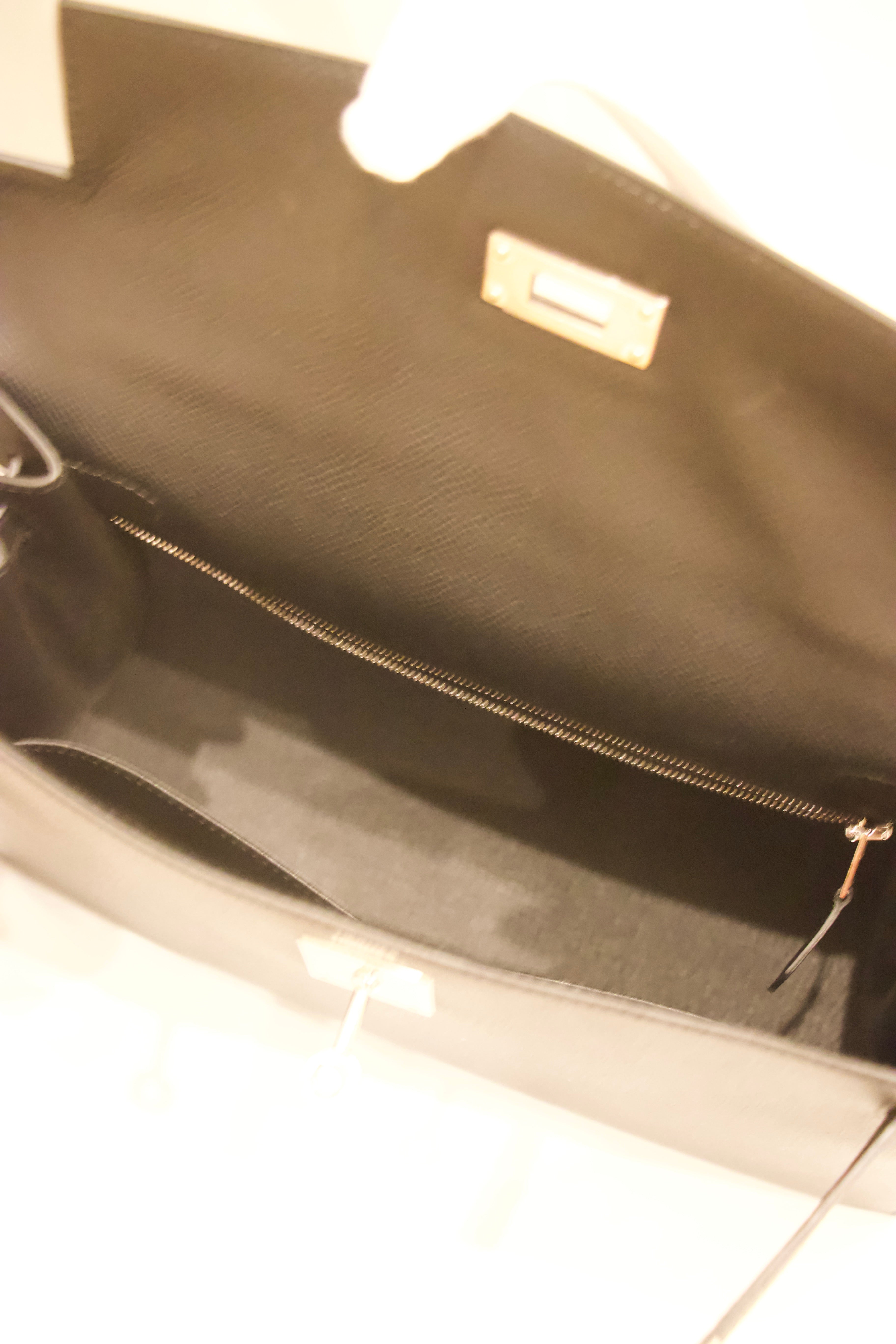 Hermès Epsom Kelly Sellier 28 in Black