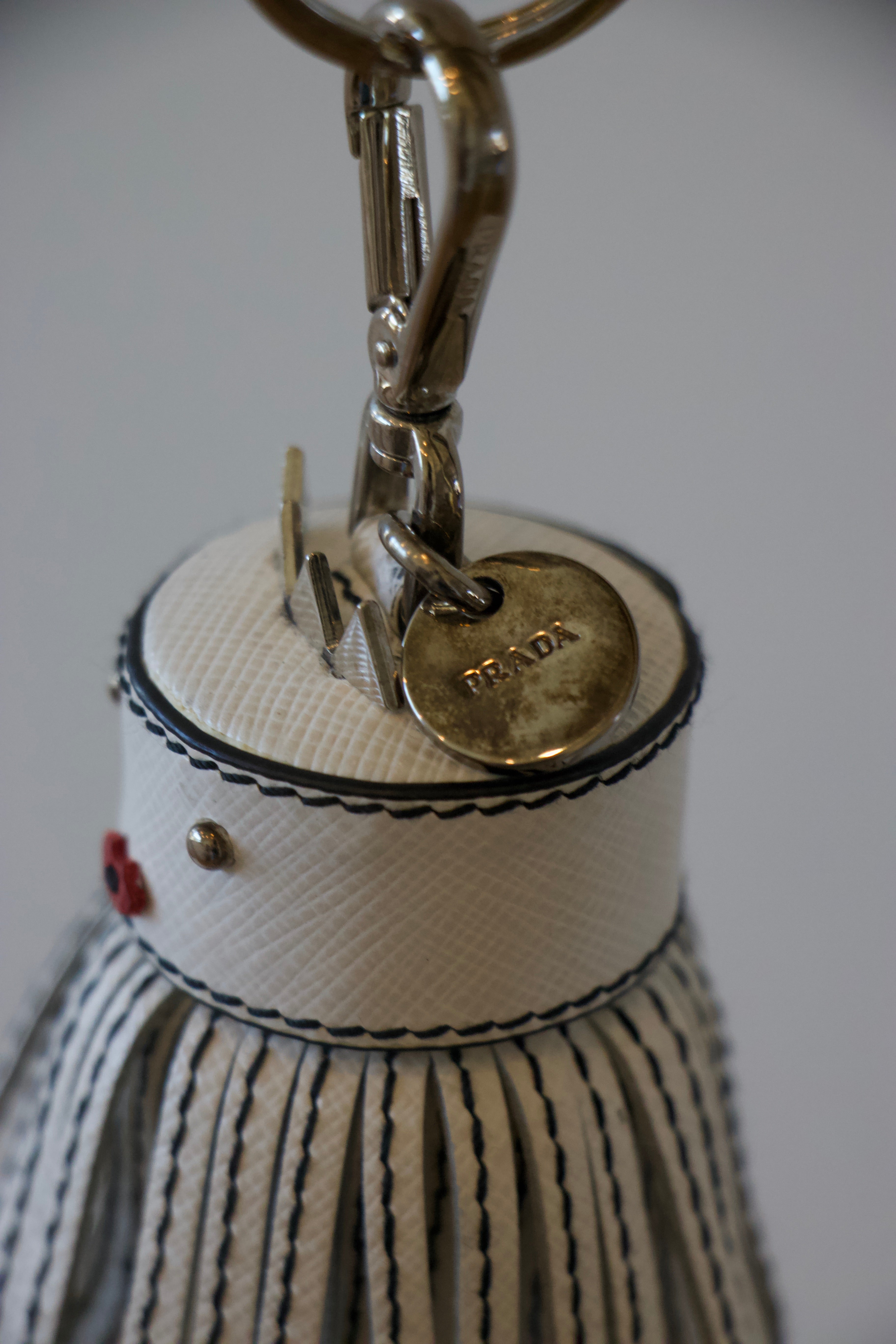 Prada Doll Leather Keychain Clasp