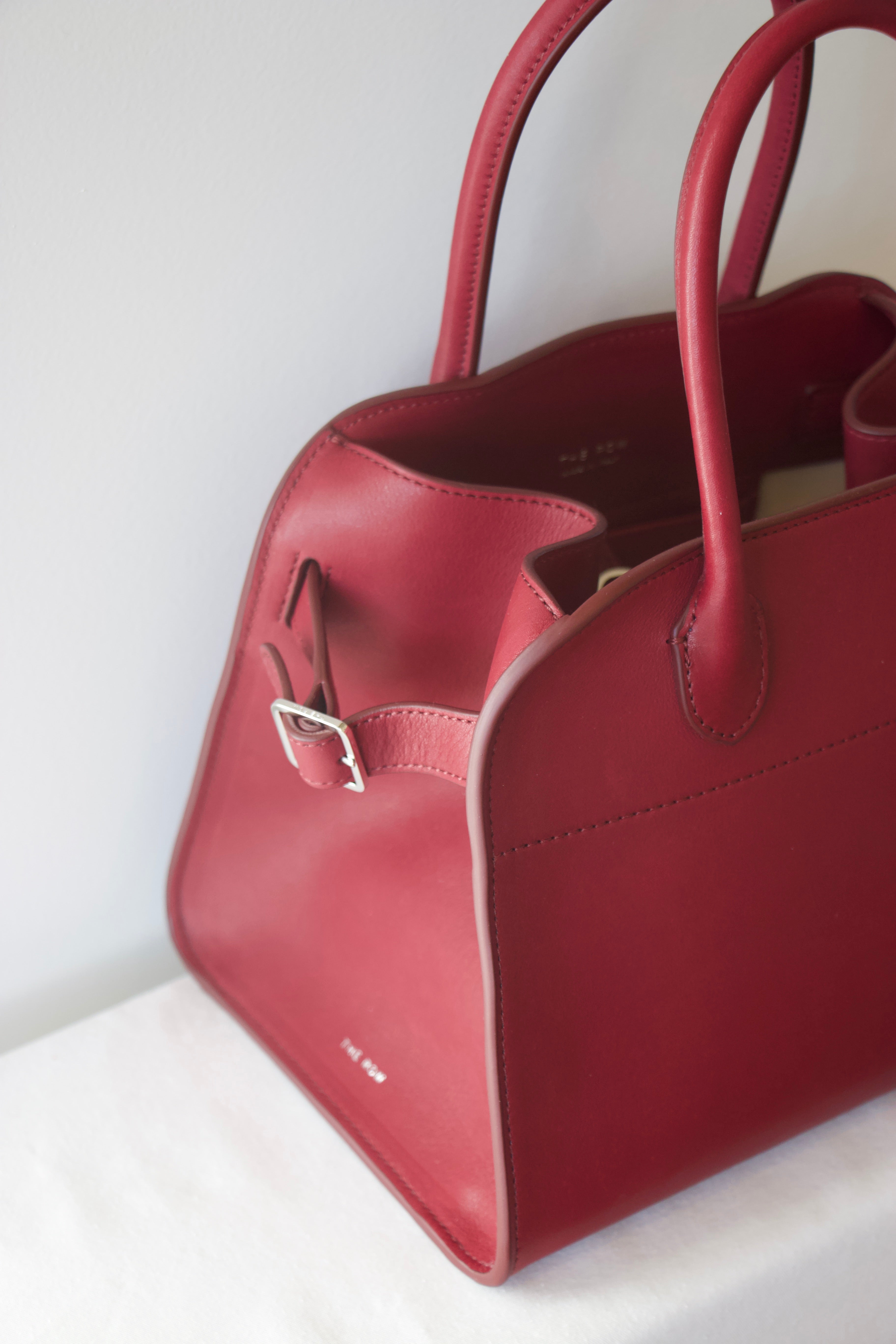 The Row Soft Margaux 10 Amaranto Bag