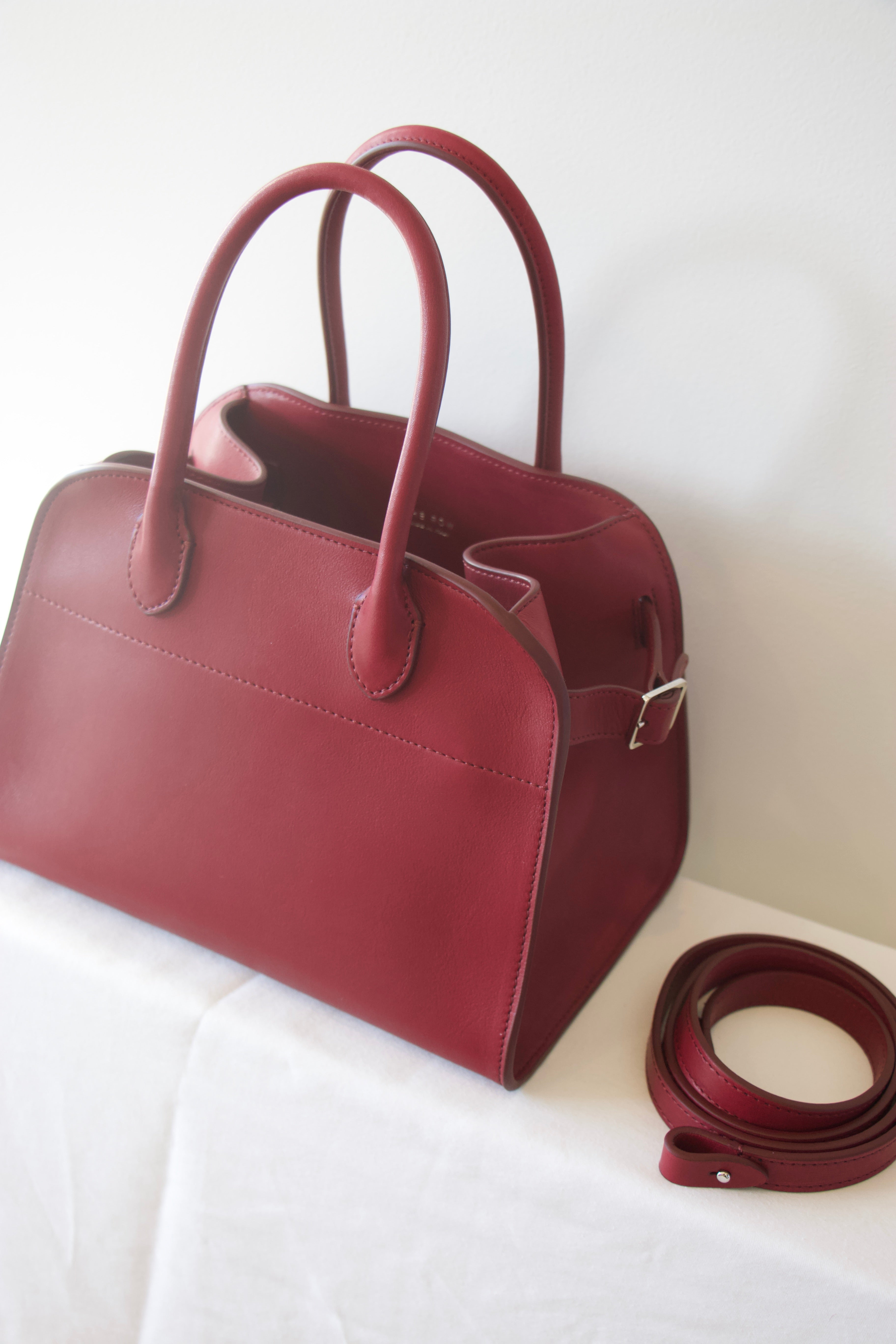 The Row Soft Margaux 10 Amaranto Bag