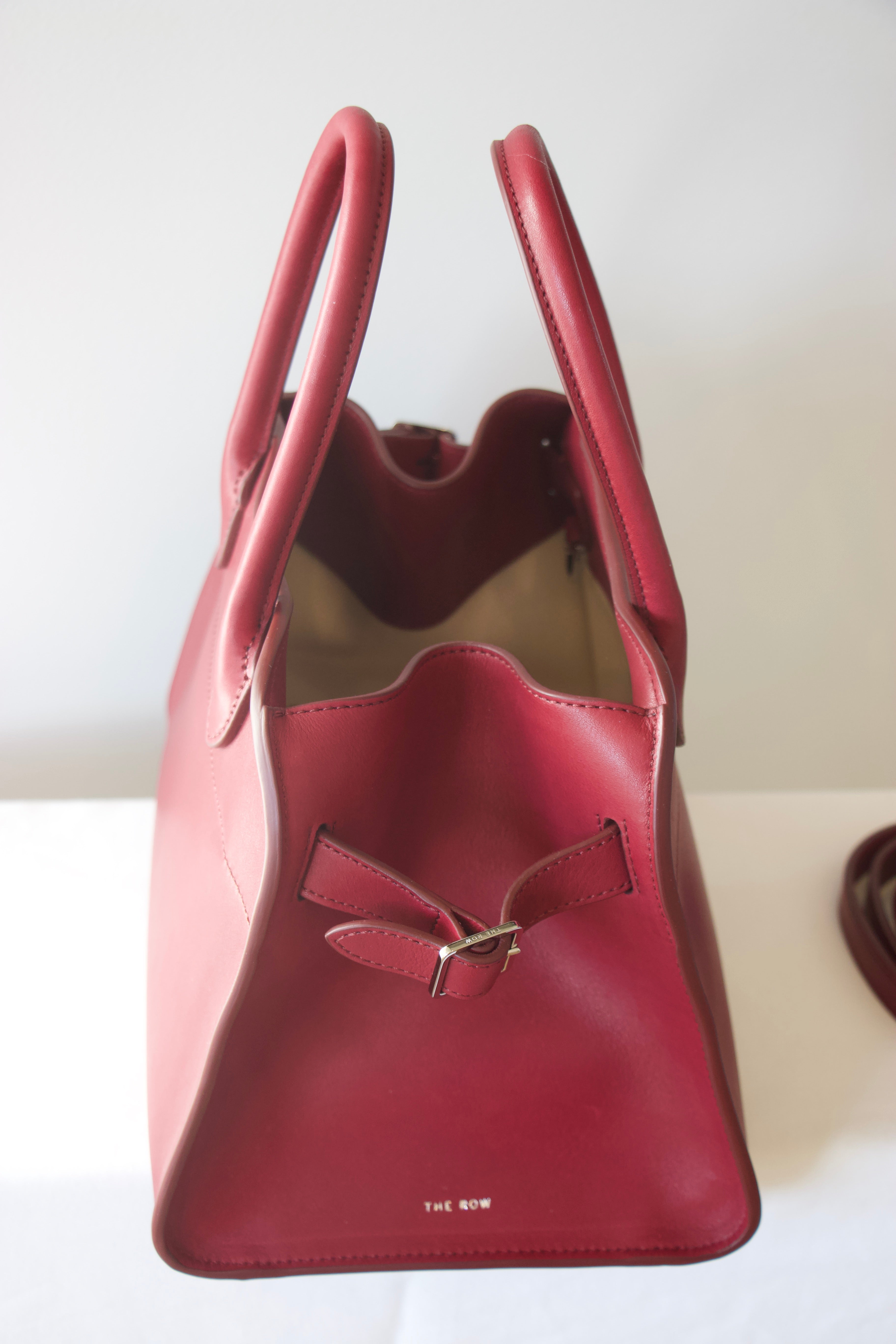 The Row Soft Margaux 10 Amaranto Bag