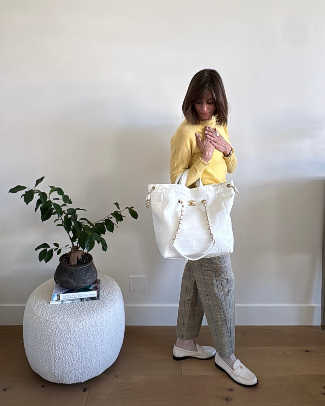 Chanel_Crocodile_Embossed_Shopping_Tote on model