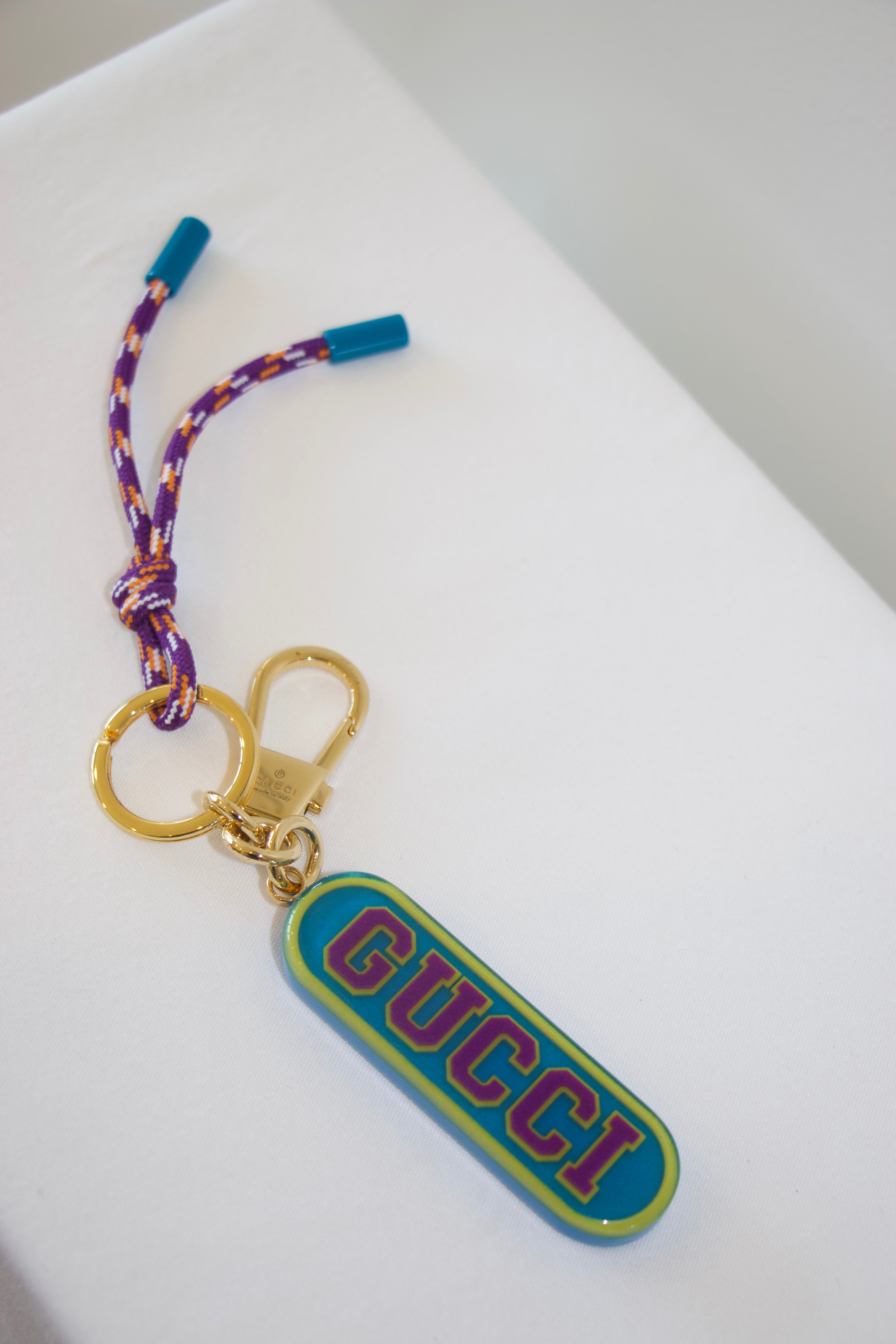 Gucci Purple and Green Plexiglass Keychain
