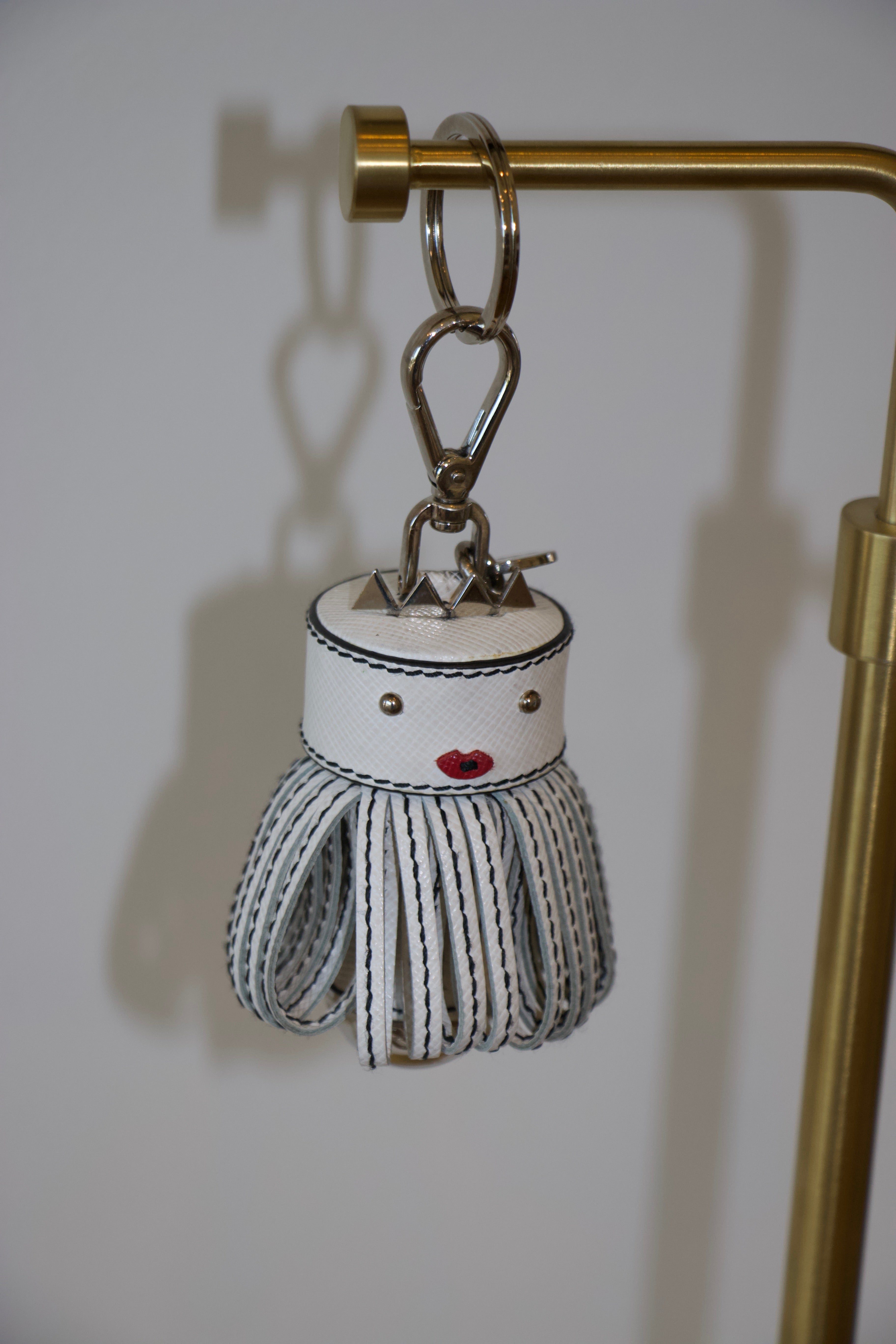 Prada Doll Leather Keychain Zoom
