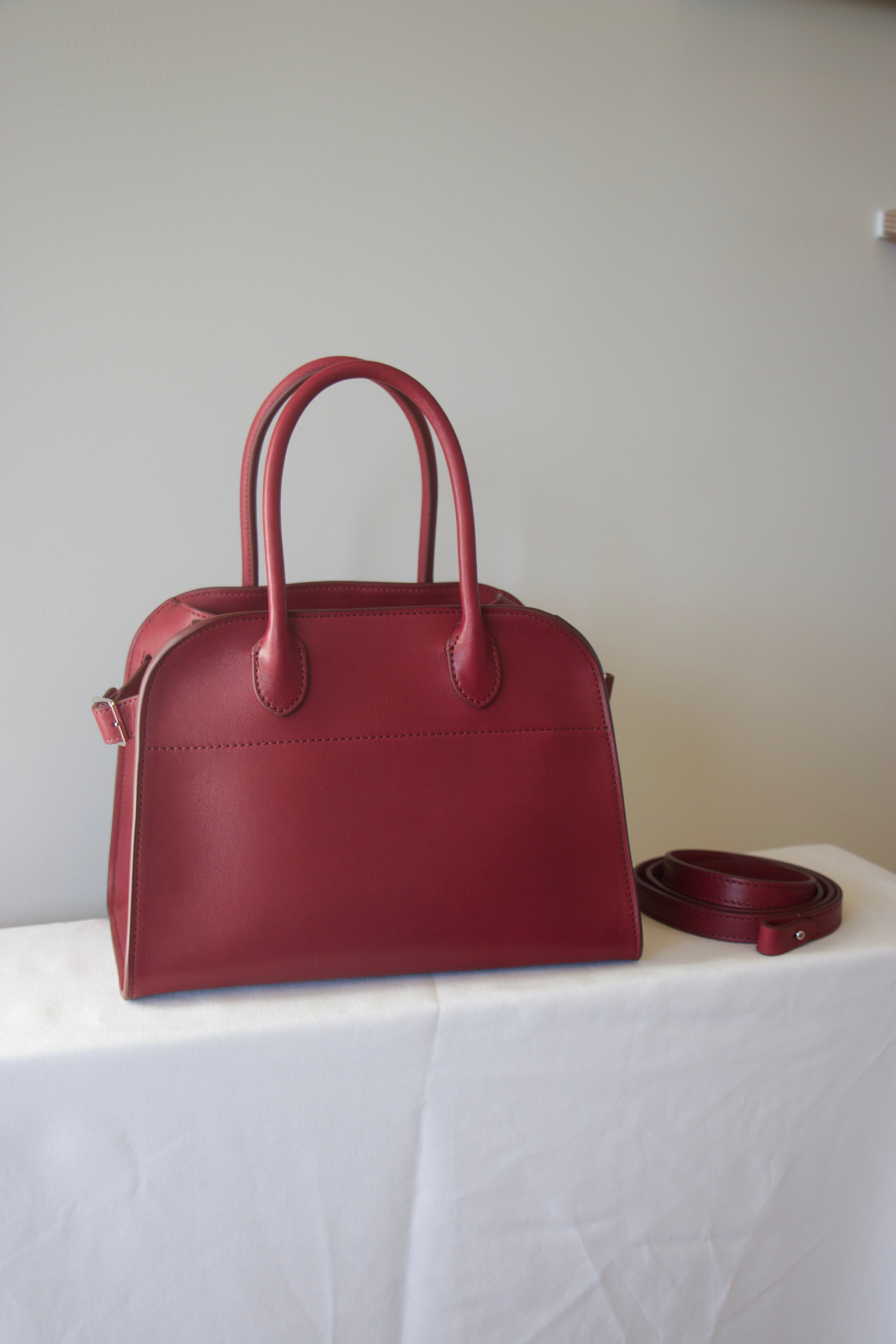 The Row Soft Margaux 10 Amaranto Bag