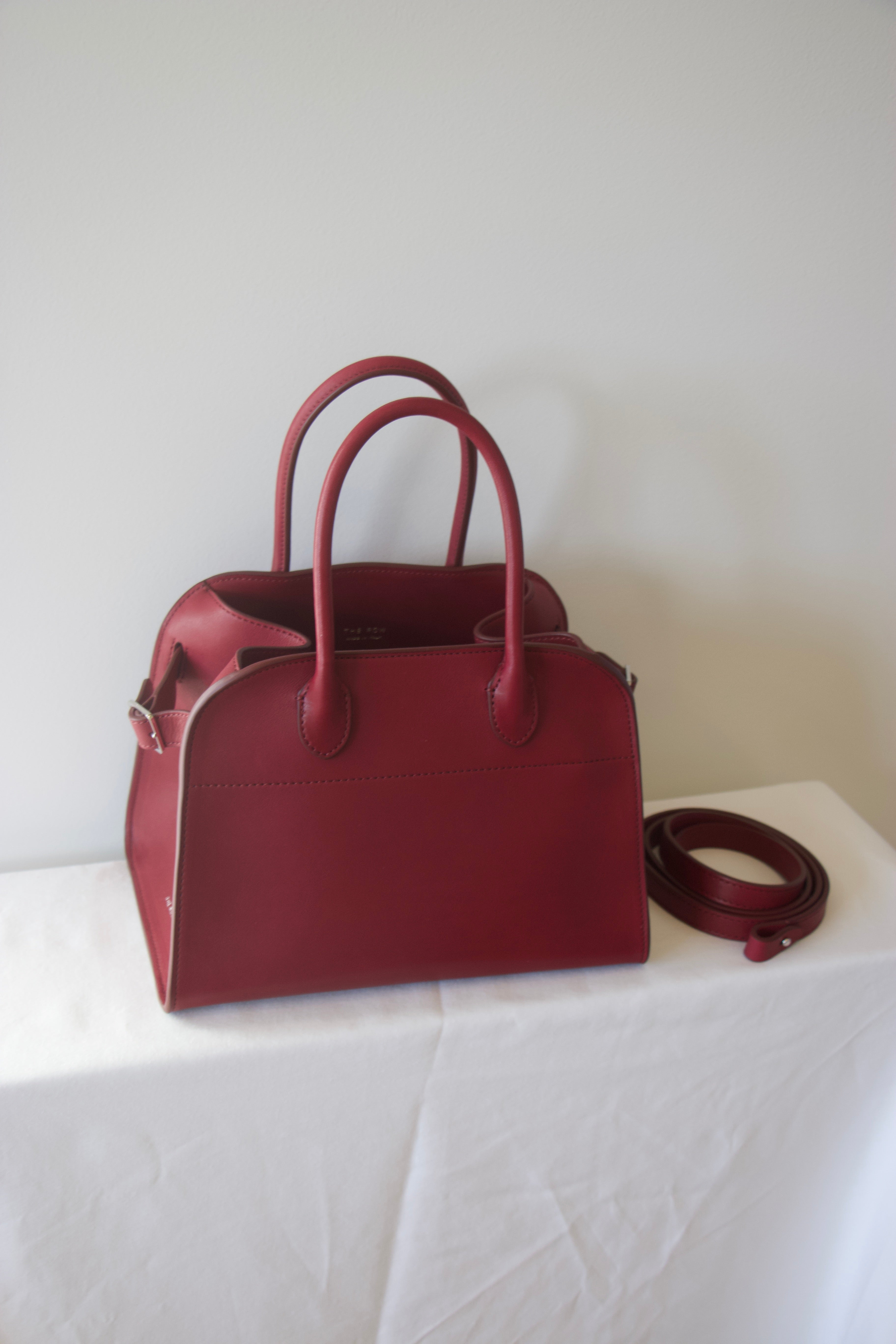 The Row Soft Margaux 10 Amaranto Bag